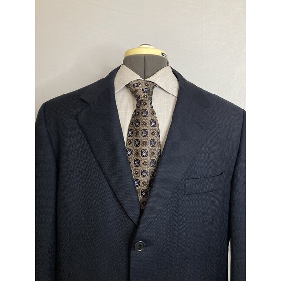 Arnold Brant Other - Mens Sport Coat Blazer Suit Jacket 42R 46" Blue 3 Button Wool Arnold Brant Mint